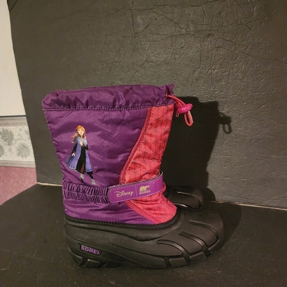 Sorel Disney Big Girl Flurry Anna Frozen 2 Insulated Snow Boots Size 6 - Picture 1 of 14